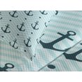 thumbnail image 4 of Ambesonne Abstract Quilted Bedspread Set 3 Pcs, Zigzag Chevron Anchors, King Size, Dark Green Turquoise, 4 of 5