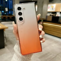 TECH CIRCLE Galaxy Z Fold 5 Case, Lightweight Ultra Slim Fashion Gradient Colorful Drop-Proof  Protective Women Girls Cover Case for Galaxy Z Fold 5 7.6 inch 2023, Orange