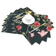 thumbnail image 2 of YFYANG Washable Heat-Resistant Placemats, 70% PVC/30% Polyester, Vintage Bohemian Floral Kitchen Table Mat, 12" x 18" 1 Pcs, 2 of 6