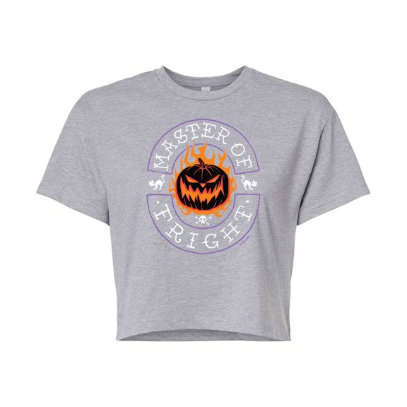 The Nightmare Before Christmas - Master of Fright- Juniors Cropped Cotton Blend T-Shirt