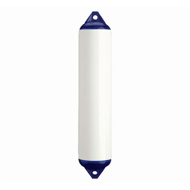 Polyform Boat Fender 82-633-511 F-4 White; Plain; Cylinder; Commercial Grade Twin Eye Design; White; PVC; Single