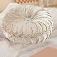 thumbnail image 4 of HCJKDU Round Throw Pillows for Mother's Day Gift, Ice Flower Velvet Pleated Round Pumpkin Throw Pillow Couch Cushion Floor Pillow for Sofa Bed Chair Living Room Car Home Decor for Father‘s Day, 4 of 6