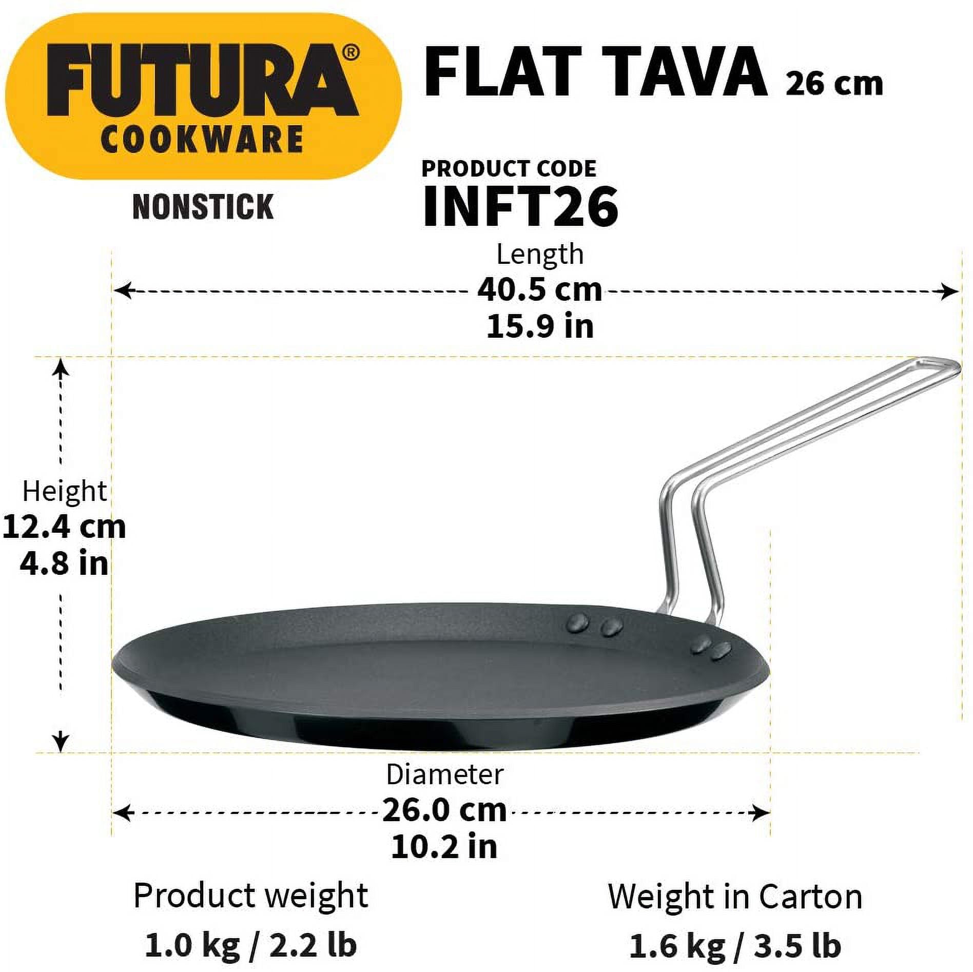 Hawkins Futura Non-stick Induction Compatible 10" Flat Tava Griddle