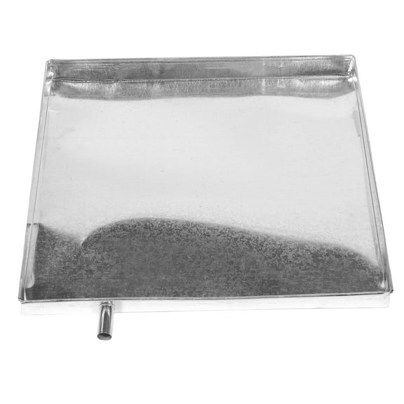 LOLIPPYY AC Unit Drain Pan Silver Iron Leak Prevention for Outdoor Use 1Pack