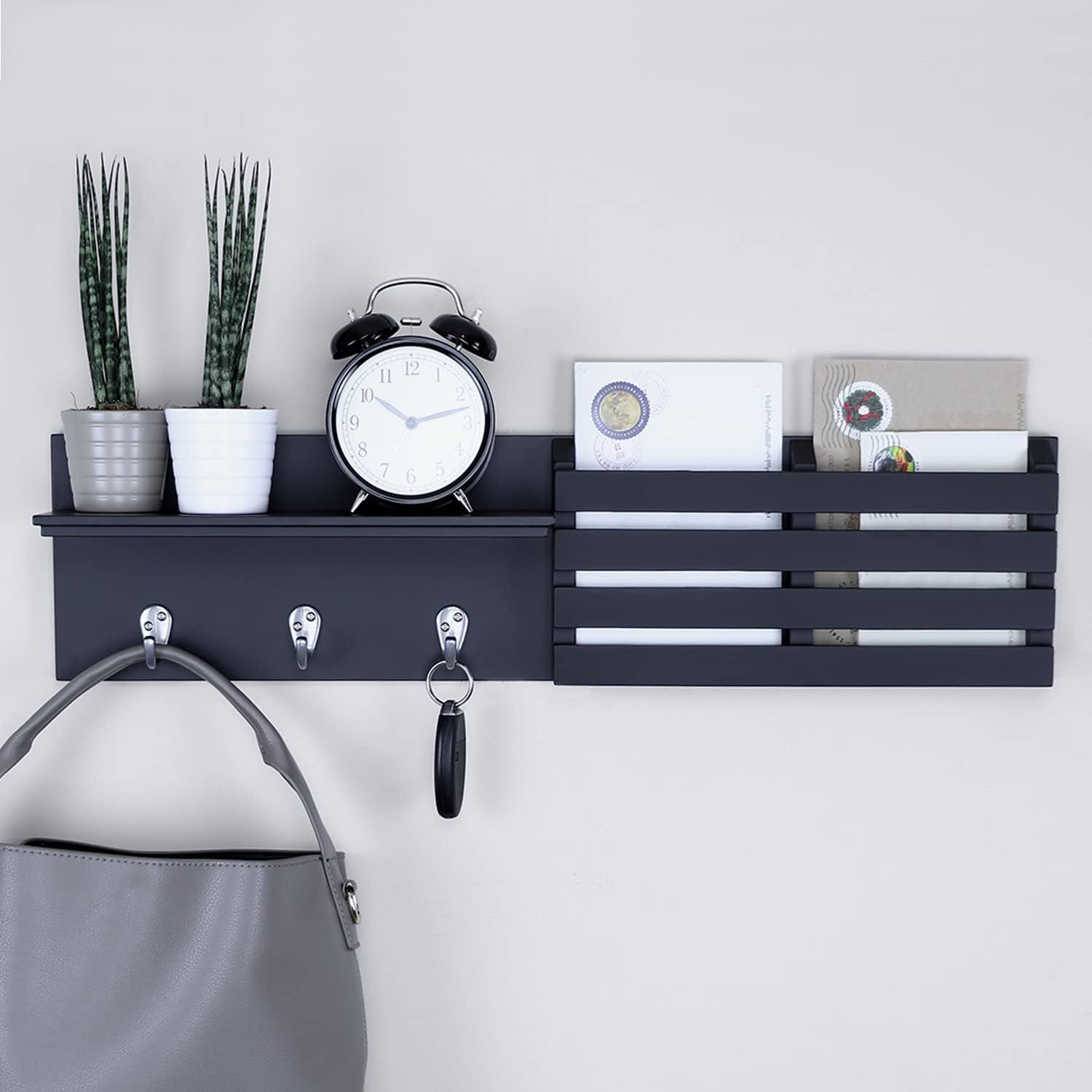 Details about   Wall Mount & Mail Key Rack Black 