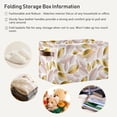 thumbnail image 5 of 2 Pack Fabric Storage Basket Gold Leaf Jacquard Closet Storage Bins with Handles Foldable Baskets for Shelves Toy Organizer Home Office Decor Gifts, 5 of 7