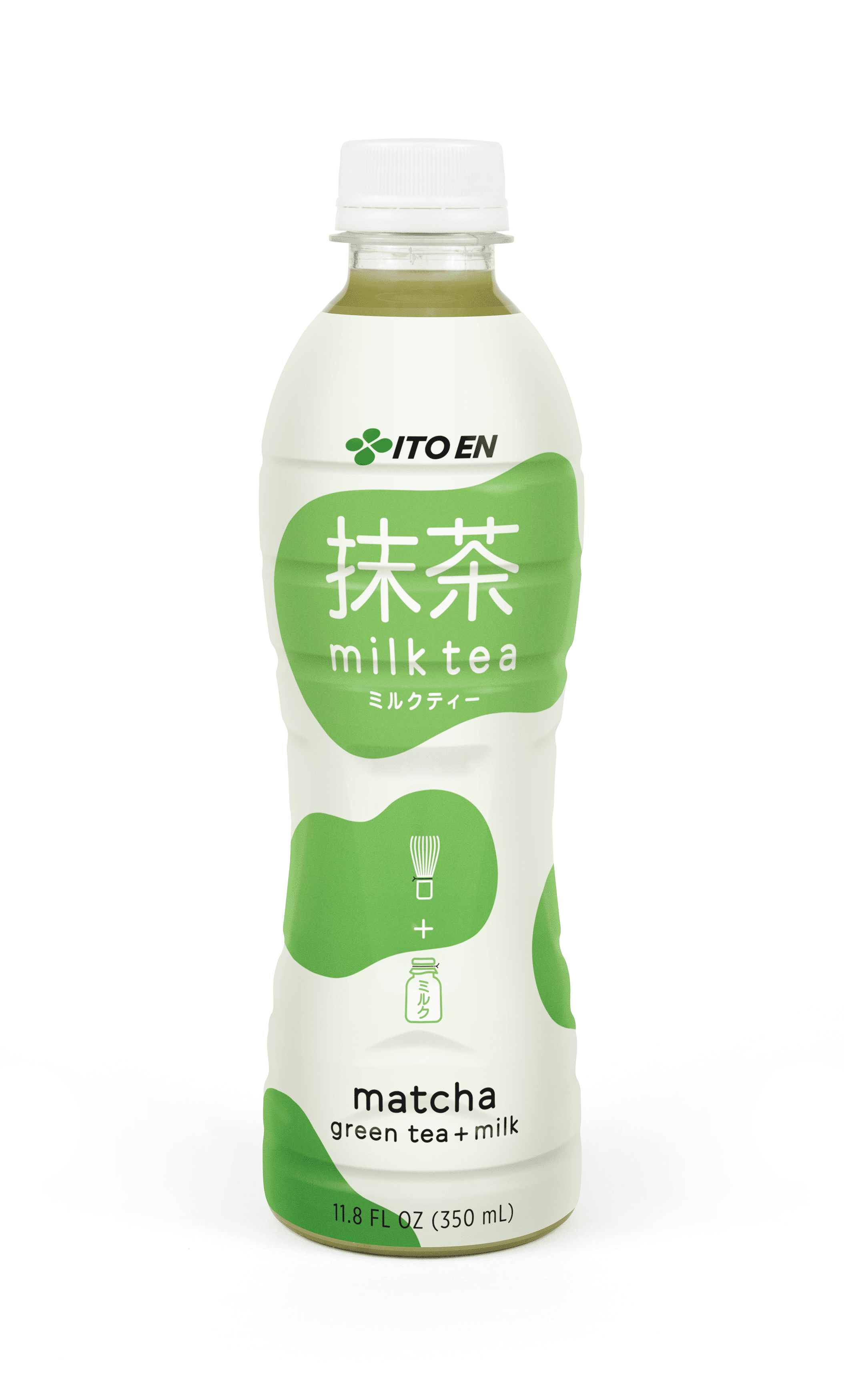 Ito En Matcha Milk Tea, Naturally Caffeinated Bottled Tea, 11.8 fl oz, 12 Pack