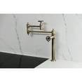 thumbnail image 2 of Kingston Brass KS3703CG Fuller Deck Mount Pot Filler Faucet, Antique Brass, 2 of 7