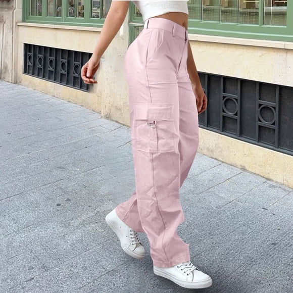 Outfmvch Pantalon Cargo Pantalon de Survêtement pour Femmes Pantalon Grande Taille pour Femmes Pantalon Long à Jambes Longues Femmes Ensembles d'Entraînement pour Femmes Joggers pour Femmes Pantalons de Survêtement pour Femmes Rose m