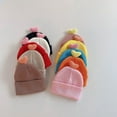 thumbnail image 3 of Dsseng Autumn Winter Baby Hat With Ear Warm Knitted Kids Girl Boy Beanie Cap Solid Color Crochet Children Toddler Kid Bonnet Hat, 3 of 5