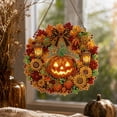 thumbnail image 2 of Halloween Pumpkin Diy Diamond Art Craft Hanging Wreath Kit, 3d Sparkling Pumpkin Shaped Diamond Pearl Art Craft Set, Decor for Wall Front Door Porch Indoor Wall Window Holiday Party Decoration, 2 of 6