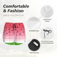 thumbnail image 4 of Gukieu Watermelon Print Women's Sports Shorts with Drawstring Elastic Waistband for Running, Yoga, Fitness-XX-Large, 4 of 7