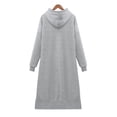 thumbnail image 6 of Baqcunre Large Size Round Neck Hooded Solid Color Long Sleeved Long Sweater Dress Long Dress Sweatshirt Dress Sweatshirt Dress Women Clothing Womens Dresses,,Size XL, 6 of 6