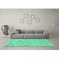 thumbnail image 3 of Ahgly Company Indoor Rectangle Abstract Turquoise Blue Modern Area Rugs, 8' x 12', 3 of 4