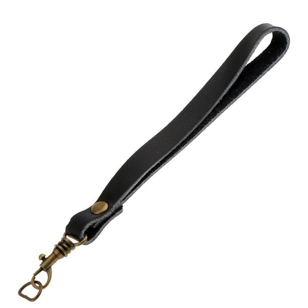 17cm X 1cm Correa de Muñeca de material cuero para de Mano / de Mano / Monedero / Bolsa / Funda de Teléfono / Llave / Monedero negro