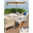 thumbnail image 5 of Outdoor Tablecloth with Umbrella Hole for Patio/Picnic/Party/Camping, Weeping Blue Floral Waterproof Table Cloth Rectangle Table Cover Washable, Spring Butterflies Flowers Linen (54"x 80"), 5 of 8