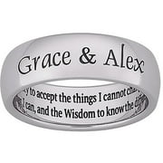 Personalized Stainless Steel Engraved Message Serenity Band