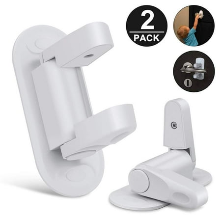 2 Pack Door Lever Lock for Child Safety,Amerteer 2019 Upgrade Baby Safety Locks,Child Proof Door Handle Lock,3M Adhesive Tape Lock Child Proof Doors/Windows &