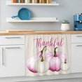 thumbnail image 6 of Pink White Pumpkin Small Sink Skirt 10"Wx11"L,Dustproof Under Sink Curtain with Self Adhesive Tape,Fall Thanksgiving Retro Light Beige Cabinet Curtain Cover for Bathroom Vanity,Kitchen Storage Shelf, 6 of 9