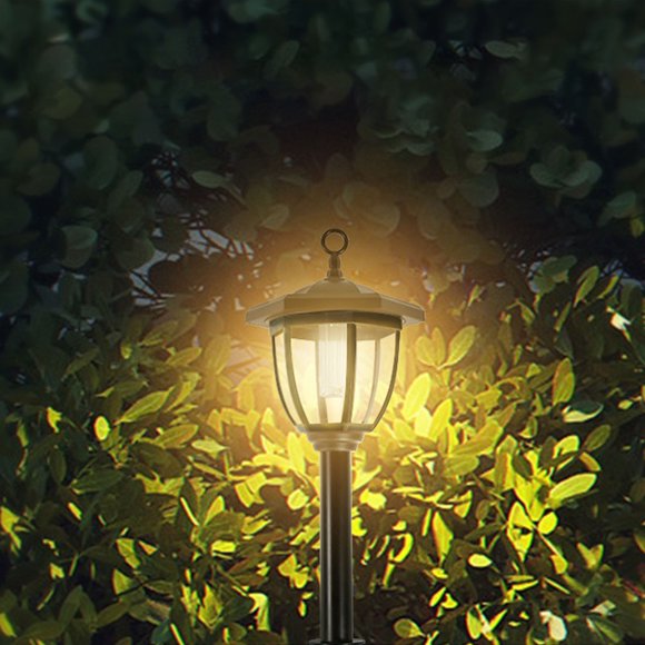 Openpig Solar Lamp Post Lights, Outdoor Post Lights Waterproof, Pole Lights Outdoor, Decorative Lamp for Garden, Patio, Lawn, Pathway, Driveway