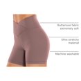 thumbnail image 4 of Shorts CRZ YOGA Butterluxe tiro alto 5" color malva talla pequeña, 4 of 4