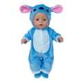 thumbnail image 6 of Babysbule Doll Clothes Set, Blue Dog Style Plush Onesie, for 16-18 Inch Dolls, 4-Piece Set, 6 of 6