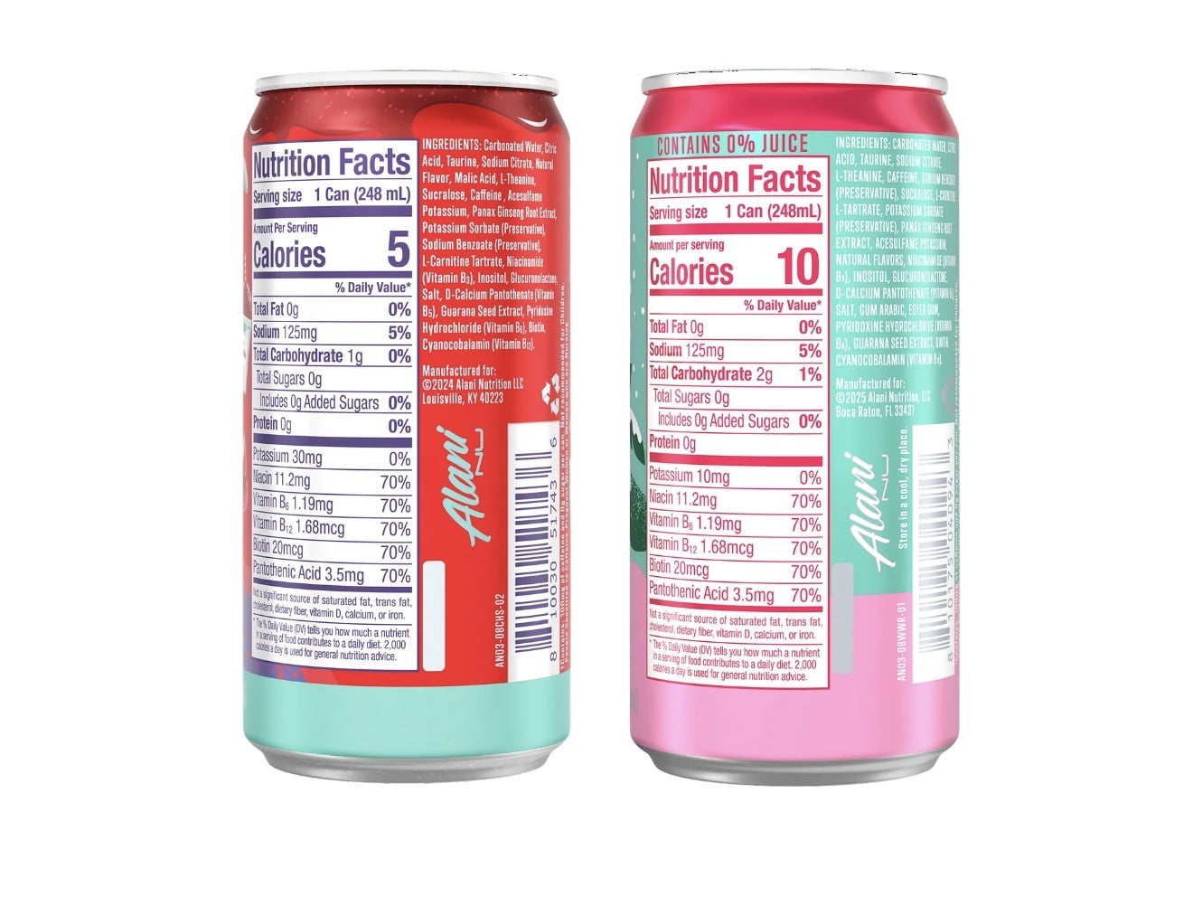 Alani Nu Sugar Free Energy Drink Mini, Variety Pack, Winter Wonderland, Cherry Slush, 8.4 fl oz, 12 Pack, Cans, 100mg Caffeine