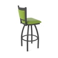thumbnail image 2 of 870 Hadleigh 36" Swivel Bar Stool with Pewter Finish and Canter Kiwi Green Seat and Back, 2 of 5
