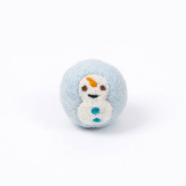 Inteprter Muñeca de Navidad de fieltro de lana suave, Mini de tamaño pequeño, diferentes formas, accesorios de juguete extraíbles, regalo de Kits de decoración para fiestas como se muestra 5 Inteprter HA073647-05