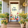 thumbnail image 6 of LUUFILx Happy Easter Bunny Eggs Banner Spring Decor Backdrop Photography Decorations Party Supplies Props Background Easter Celebration, 6 of 7