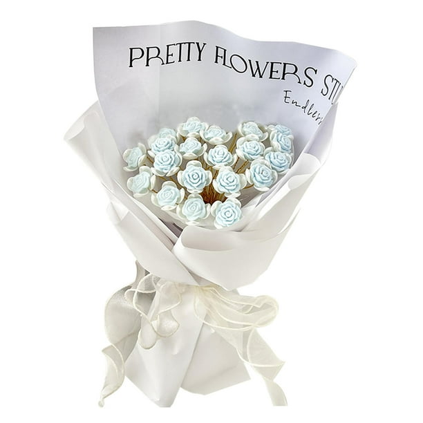 Suministros para hacer ramos de flores artificiales para bodas. Haz tu propio ramo de rosas de papel. 21 flor