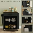 thumbnail image 4 of HOMCOM Kitchen Island with Storage and Power Outlets, Rolling Kitchen Cart, 4 of 10