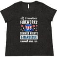 thumbnail image 3 of Inktastic 4th of July if It Involves Fireworks Summer Nights & Barbecue Count Me in Women's Plus Size T-Shirt, 3 of 5