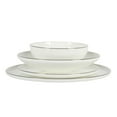 thumbnail image 5 of Gibson Elite Lana 16 Piece Bone China Double Plates and Bowls Dinnerware Set W/ Gold Rim, 5 of 5