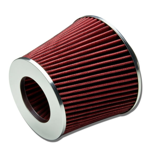 DNA Motoring AF-3-002-RD 3" PERFORMANCE SHORT RAM COLD AIR INTAKE ROUND TAPERED RED RUBBER FILTER CLAMP