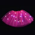 thumbnail image 4 of Falda para niños Falda con luz led Falda con lentejuelas y estrellas Falda con frunces Falda de malla luminosa, 4 of 5