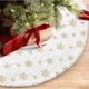 thumbnail image 2 of Faldas para árbol de Navidad de 38 cm, minialfombra de felpa con forma de estrella y copo de nieve, alfombra suave para decoración de árbol de Navidad, suministros para fiestas de Año Nuevo y hogar, 2 of 5