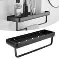thumbnail image 1 of Storage Rack Storage Rack Space Aluminum Black 40Cm Wall Mounted Storage Rack Wall Shelf Seasoning Organizer For Kitchen BedroomSinglelayer With Bar And 5 Hook, 1 of 8