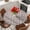 Light Beige Gray Purple, variant on Brown Floral Round Tablecloth, Fitted Table Cover with Elastic for 36"-44" Round Tables, Vintage Rustic Flowers Botanical Spring Table Cloth Outdoor Indoor Dinning Party Waterproof Tablecloths