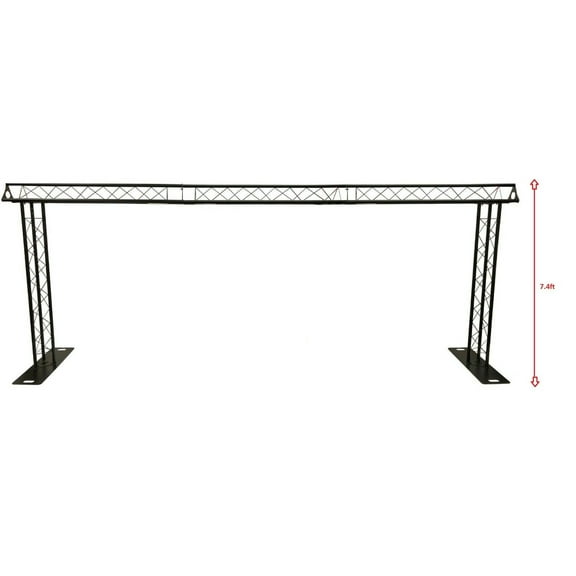 BLACK TRUSS ARCH KIT 19.7 FT Width Mobile Portable DJ Lighting System Metal Arch