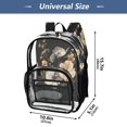 thumbnail image 4 of PVC Transparent Backpacks Clear Backpack for Travel and Outings Moon Phases with Flowers and Stars, 4 of 7