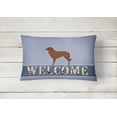 thumbnail image 2 of Carolines Treasures BB5535PW1216 Portuguese Sheepdog Dog Welcome Canvas Fabric Decorative Pillow, 12H x16W, multicolor, 2 of 3