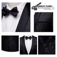 thumbnail image 5 of Traje de esmoquin jacquard para hombre, corte entallado, de dos piezas, para boda, fiesta y graduación, s202412241253, 5 of 5