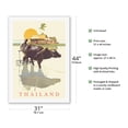 thumbnail image 2 of Thailand - SS Malolo Menu Cover - Vintage Ocean Liner Travel Poster by Maurice Logan c.1928 - Fine Art Rolled Canvas Print (Unframed) 27in x 40in, 2 of 4