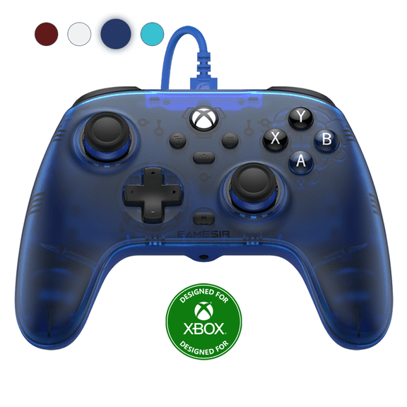 GameSir T7 Wired Controller with Anti-drift Sticks, Magnetic Sensors for Xbox Series X|S, Xbox One & PC -Blue