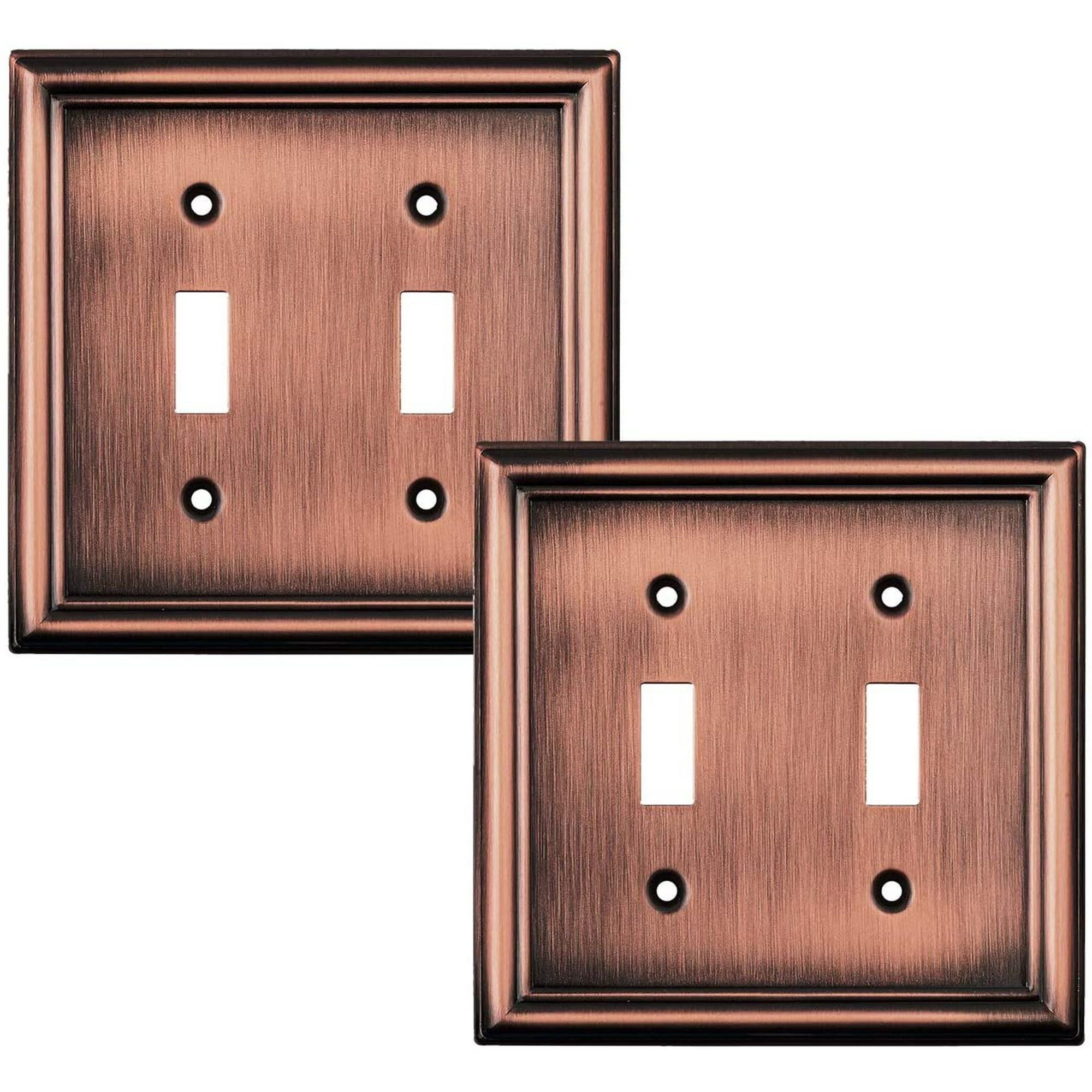 Sleeklighting 2 Pack Decorative Beveled Copper Outlet Covers | 2 ...