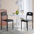 thumbnail image 2 of QinaQin Dining Chairs Set of 2, Stackable Plastic Kitchen Chairs with Metal Legs, Waterproof and Stain-Resistant, 2 of 7
