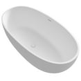 thumbnail image 2 of 71-Inch Premium Solid Surface Deep Soaking Bathtub - Slip-Resistant Contour & Warmth Retention, Durable Eco-Friendly Composite, Seamless Design for Modern Bathrooms, 2 of 5