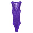 thumbnail image 4 of Aislor Lingerie Résille pour Femmes Body Transparent Monokini une Pièce Maillot de Bain Violet Taille Unique, 4 of 5