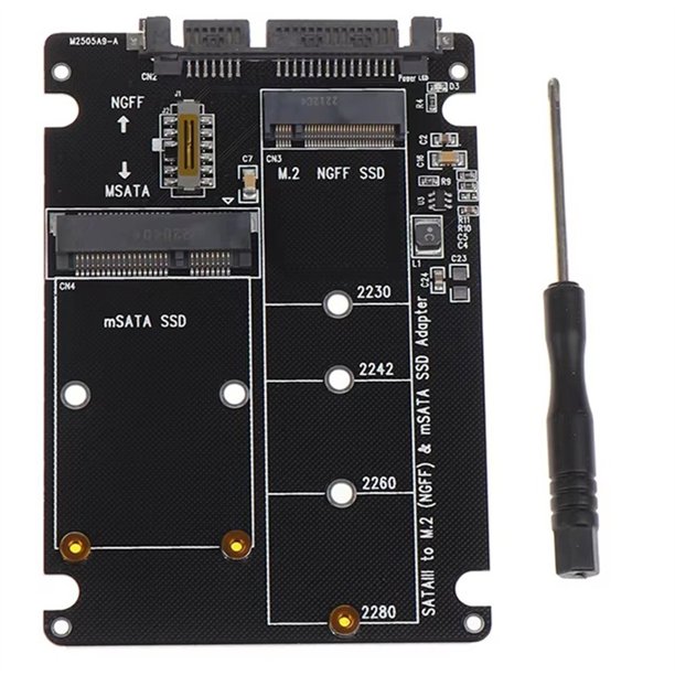 Carcasa de Disco Duro Externa NGFF A 3 Adaptador de SSD MSATA Placa Adaptadora de Protocolo M.2